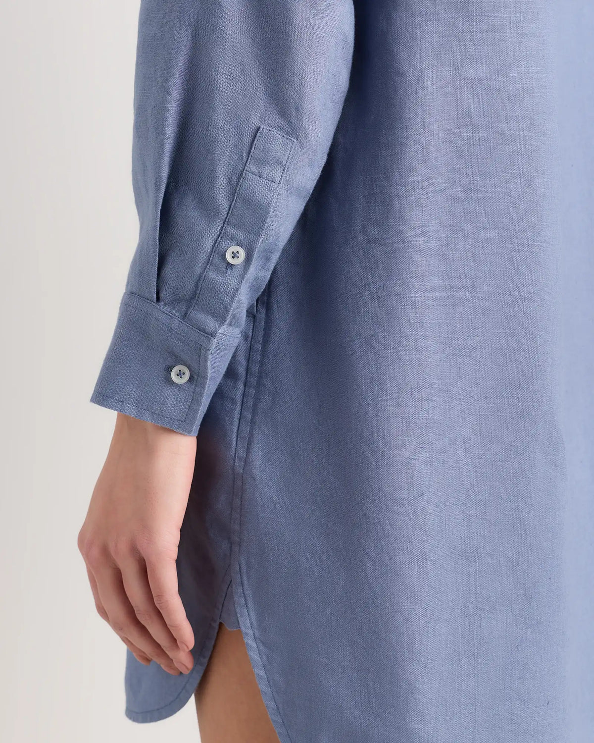 100% European Linen Shirt Dress