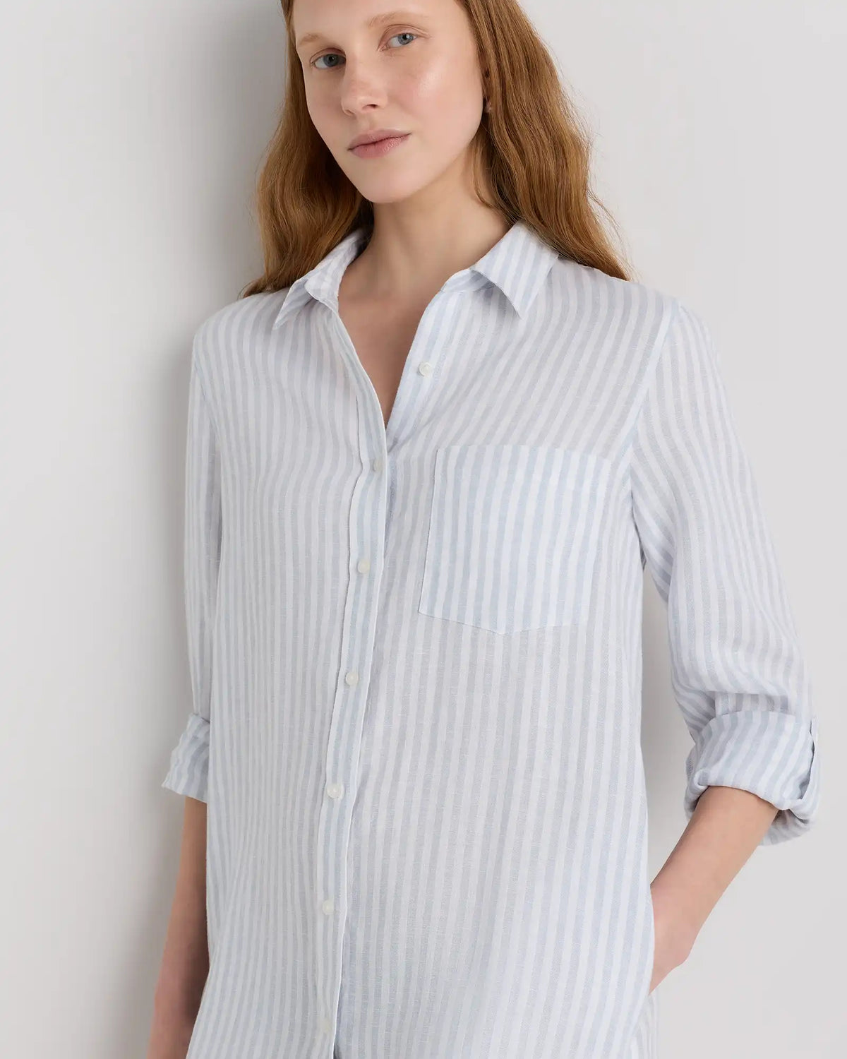 100% European Linen Shirt Dress