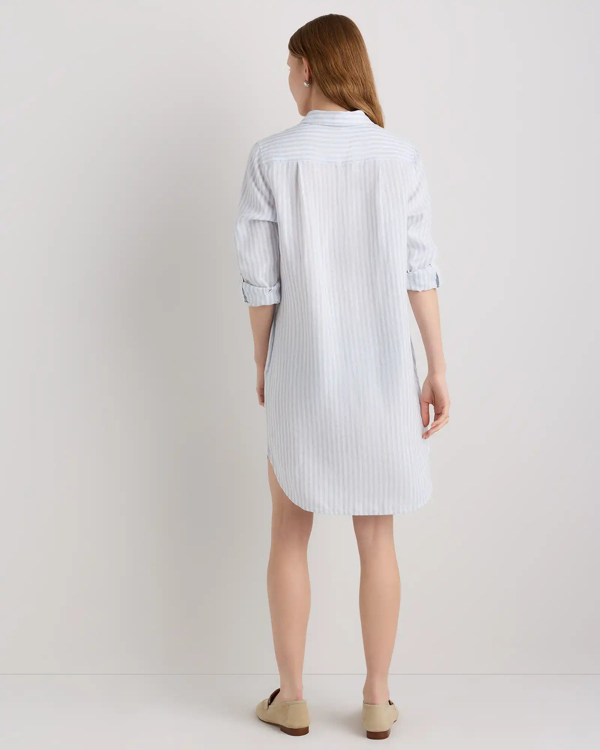 100% European Linen Shirt Dress