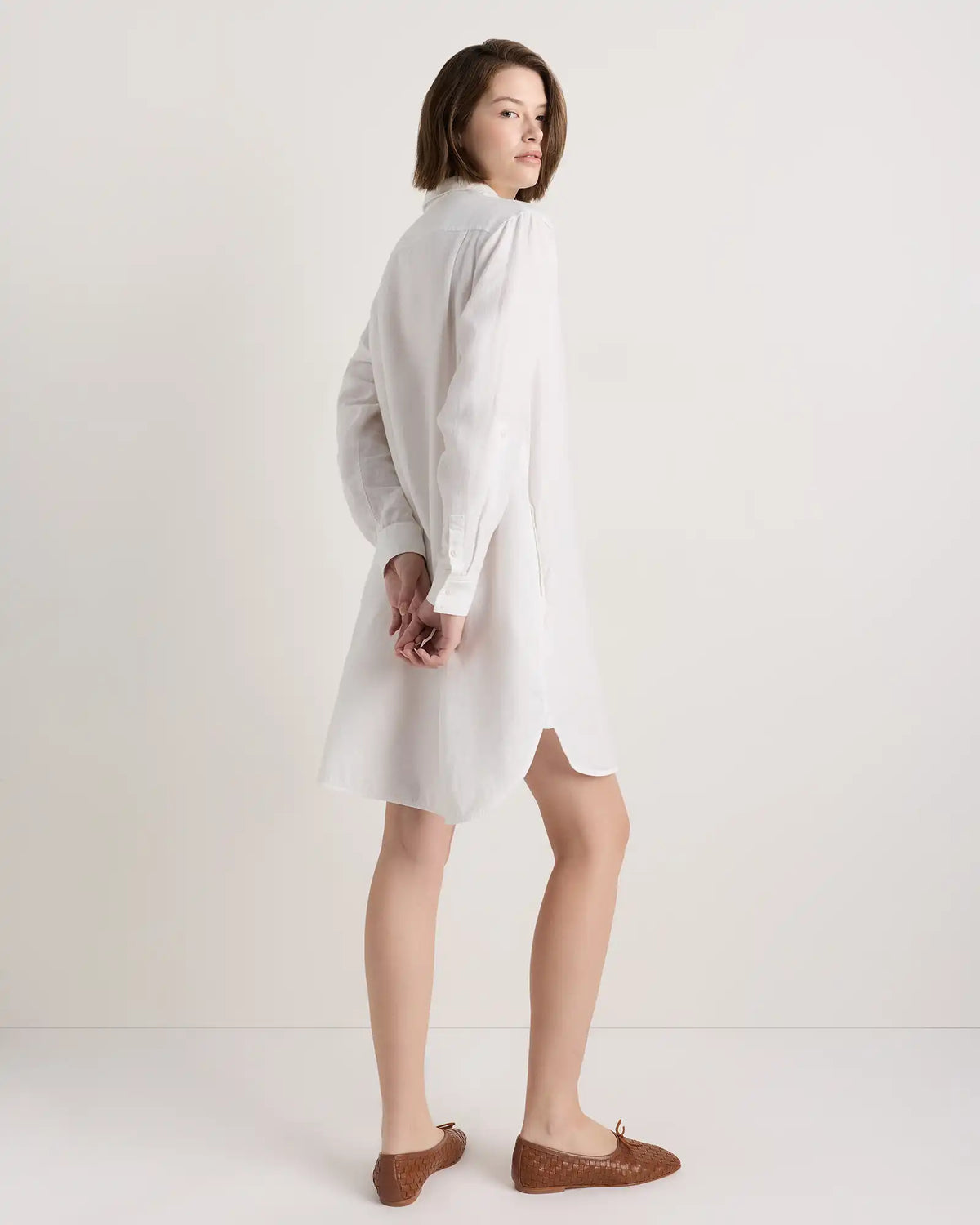 100% European Linen Shirt Dress
