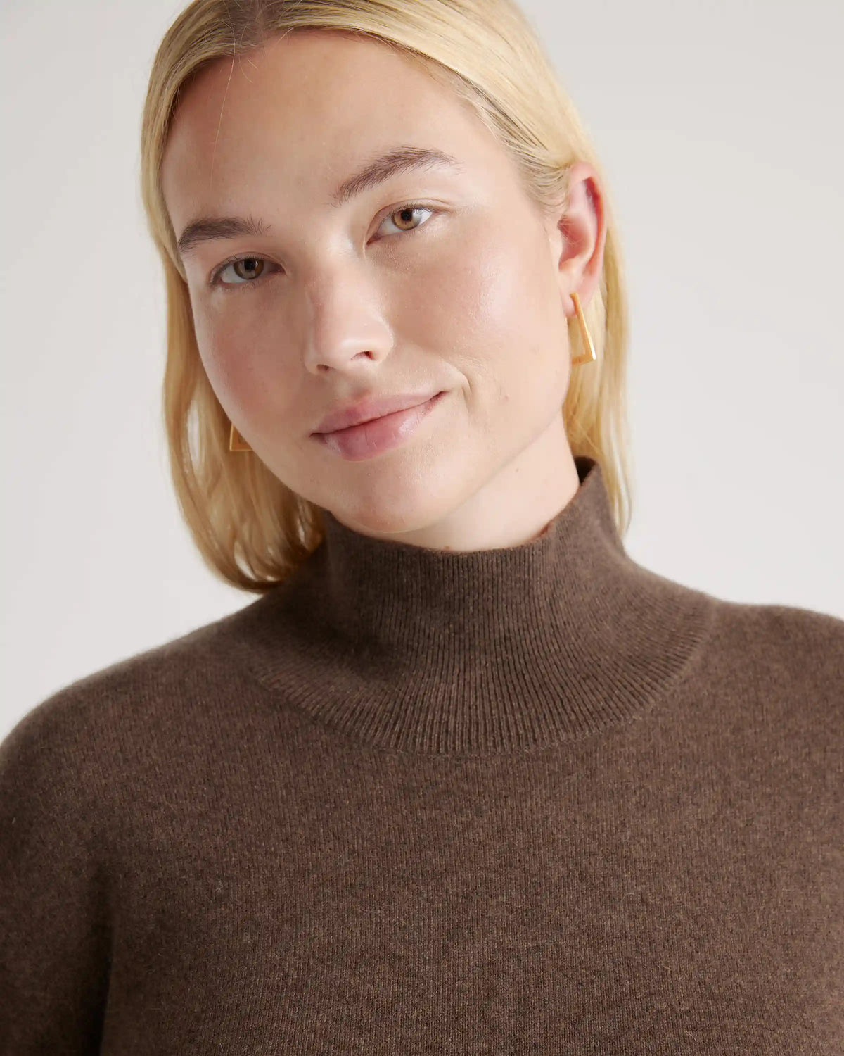 Mongolian Spring Cashmere Turtleneck Midi Sweater Dress