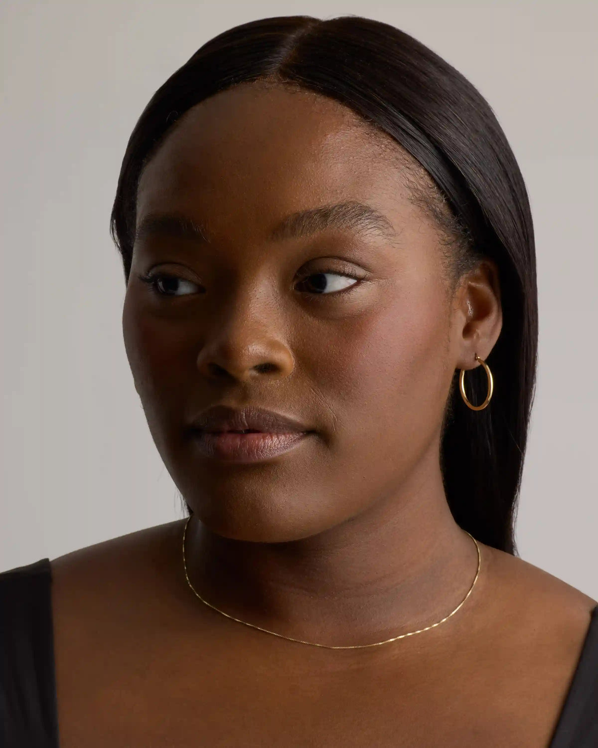 14K Gold Tube Hoops