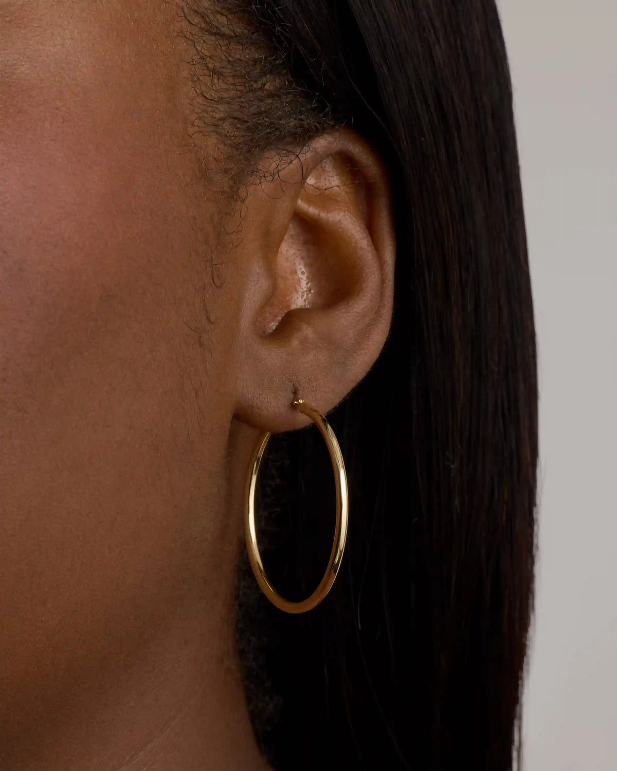 14K Gold Tube Hoops