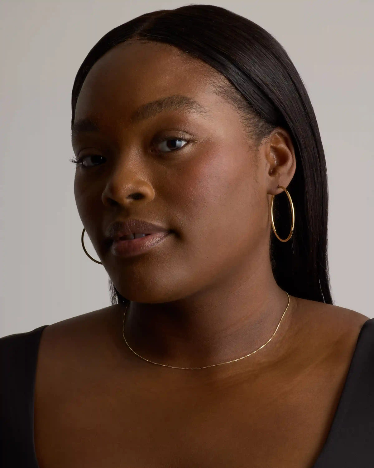 14K Gold Tube Hoops