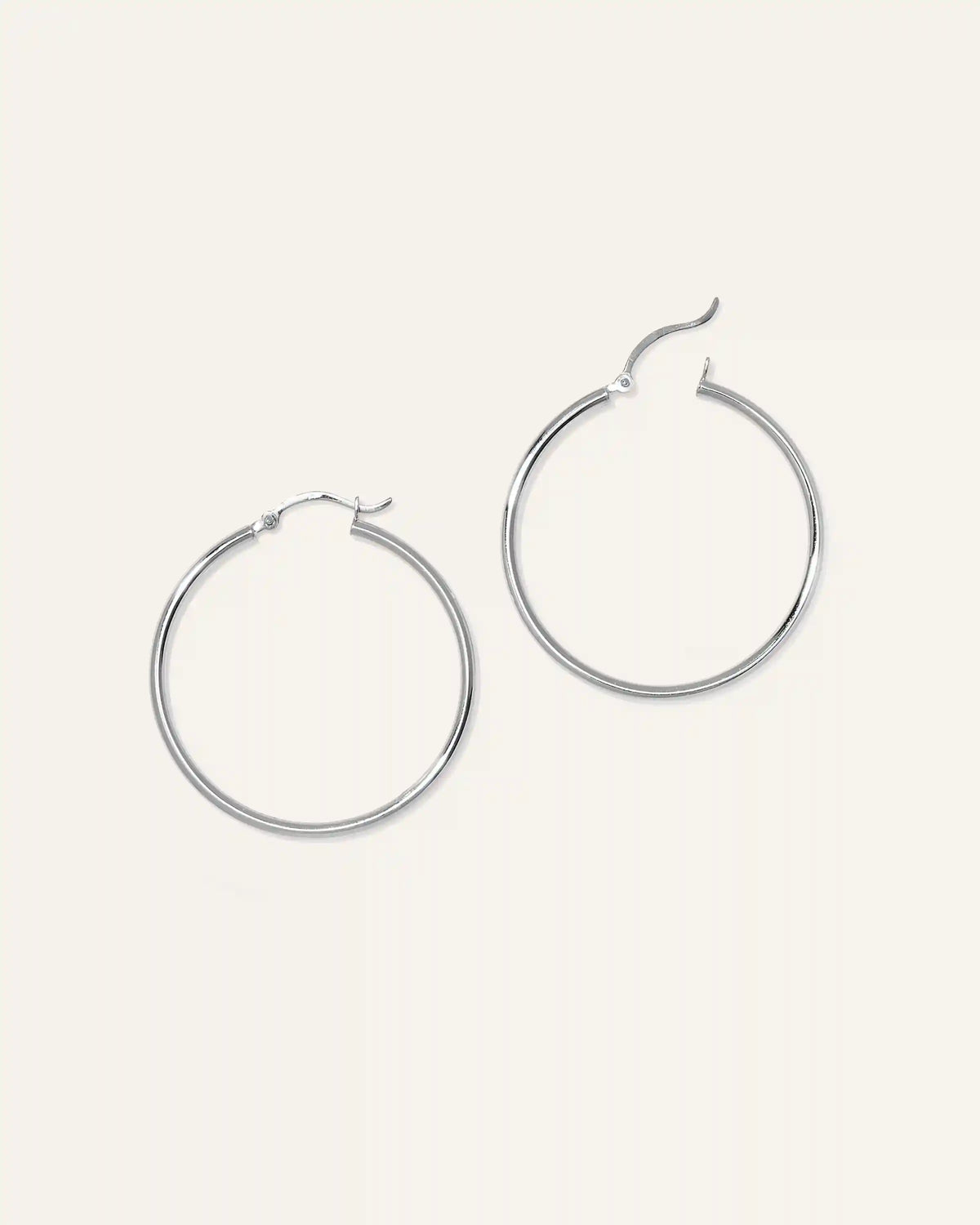 14K Gold Tube Hoops