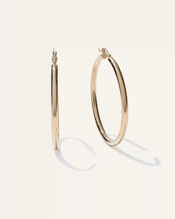 14K Gold 3mm Tube Hoops