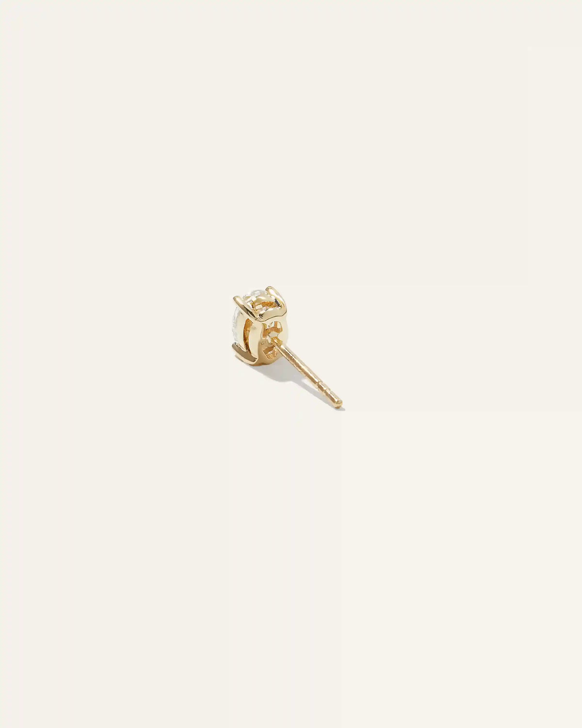 14K Gold Lab Grown Diamond Oval Solitaire Studs - 1ctw