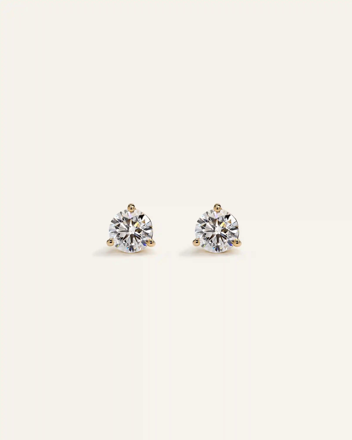 14K Gold Lab Grown Diamond Martini Studs - 1ctw