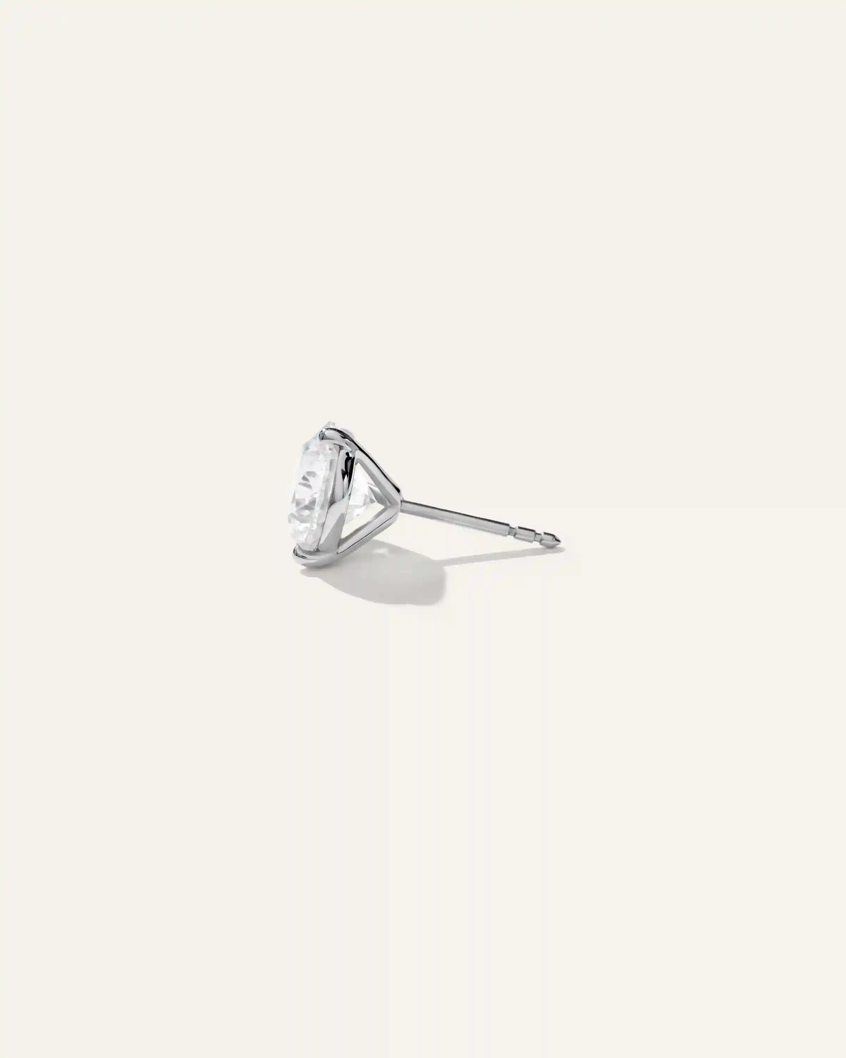 14K Gold Lab Grown Diamond Martini Studs - 4ctw