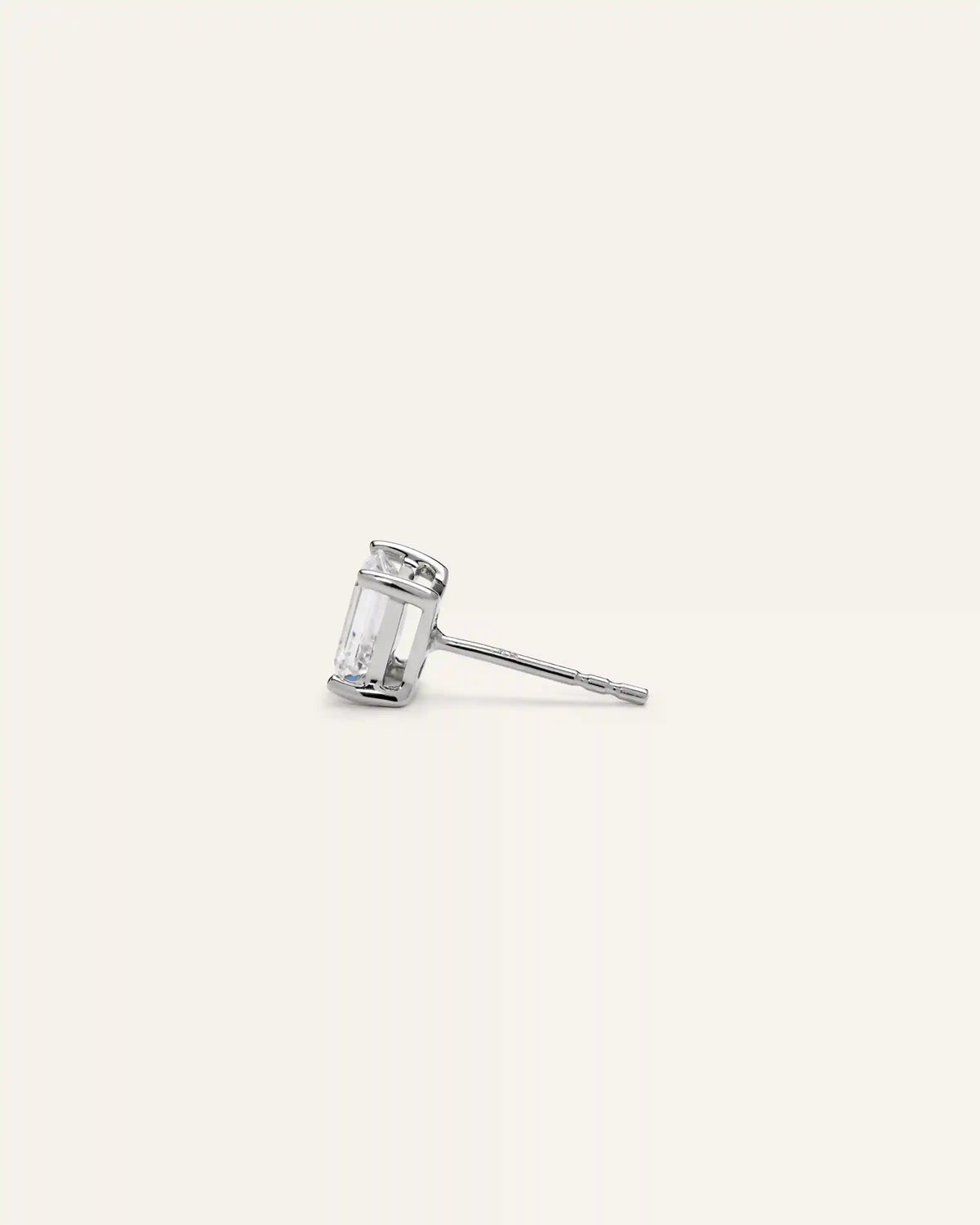 14K Gold Lab Grown Diamond Emerald Solitaire Studs - 1.5ctw