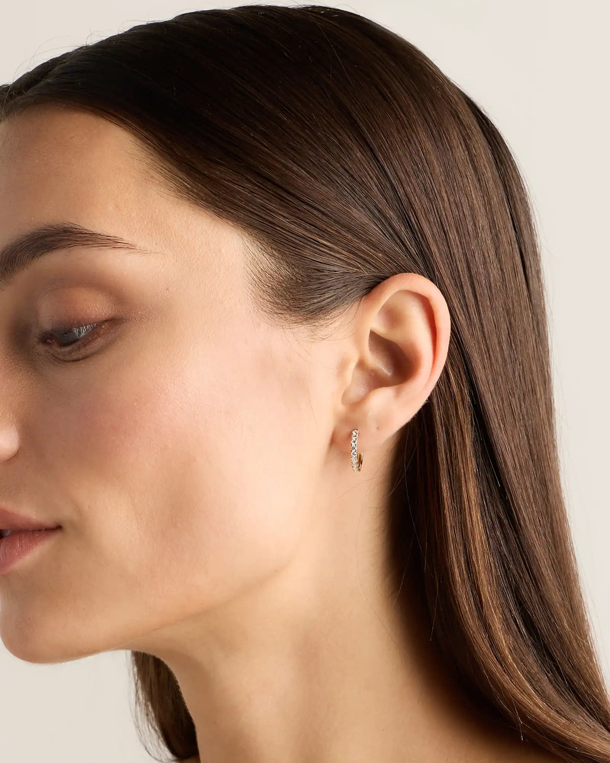 14K Gold Lab Grown Diamond Huggies