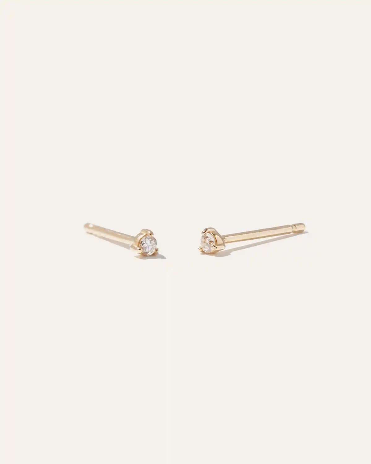 14K Gold Diamond Tiny Studs