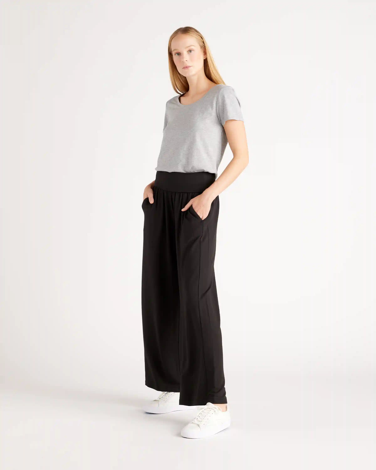 French Terry Modal Wide Leg Pants