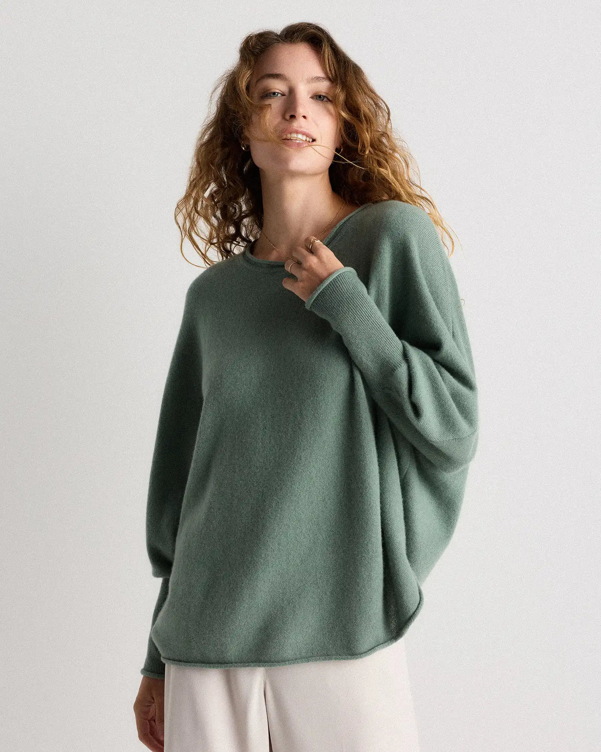 Mongolian Cashmere Batwing Sweater
