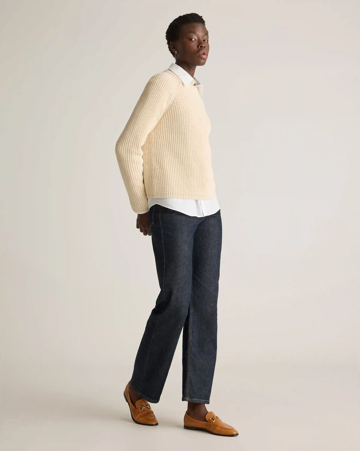 100% Organic Cotton Fisherman Crew Sweater
