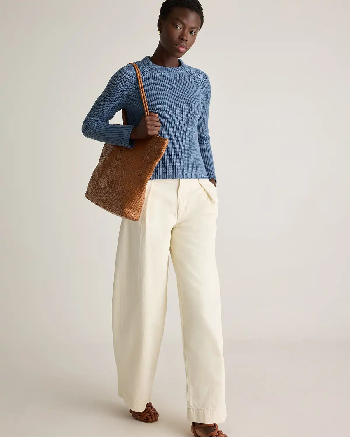 100% Organic Cotton Fisherman Crew Sweater
