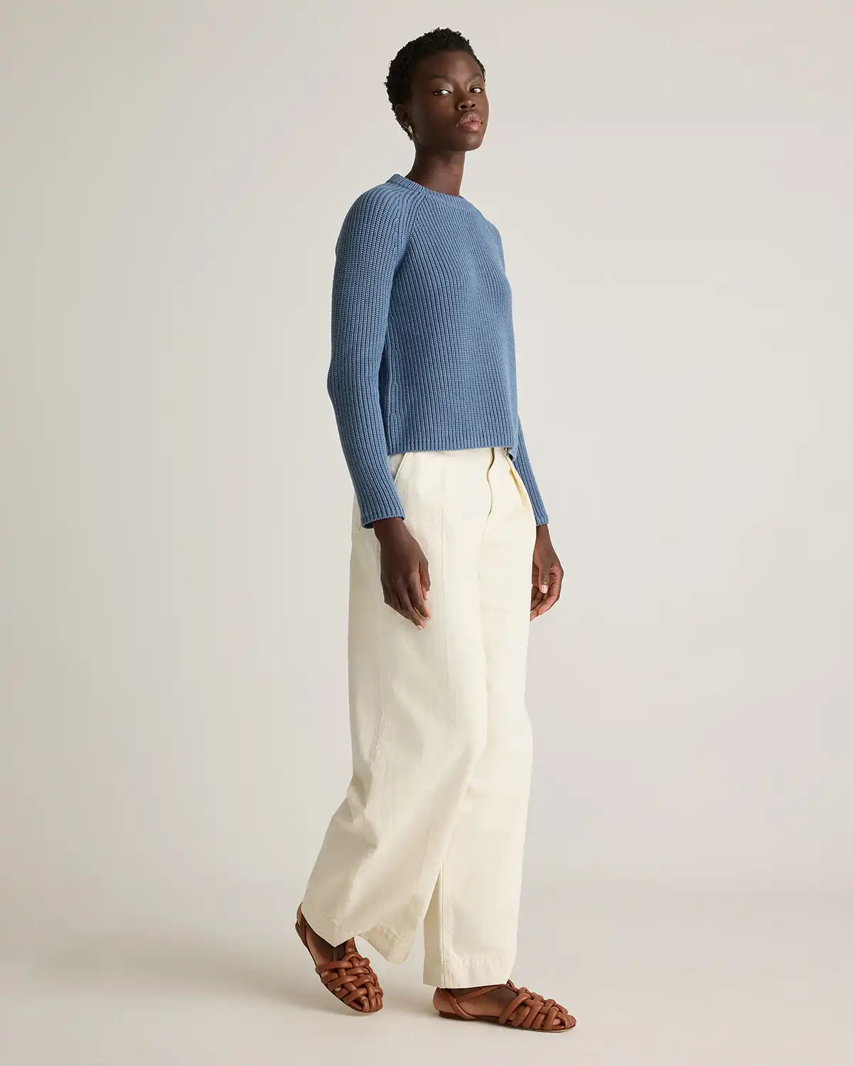 100% Organic Cotton Fisherman Crew Sweater