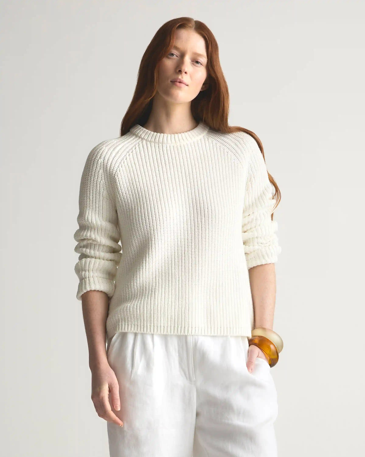 100% Organic Cotton Fisherman Crew Sweater