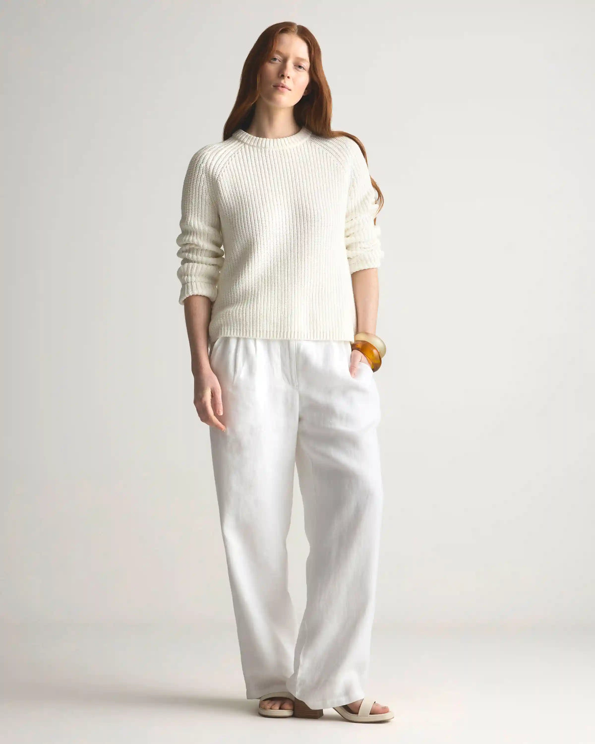 100% Organic Cotton Fisherman Crew Sweater