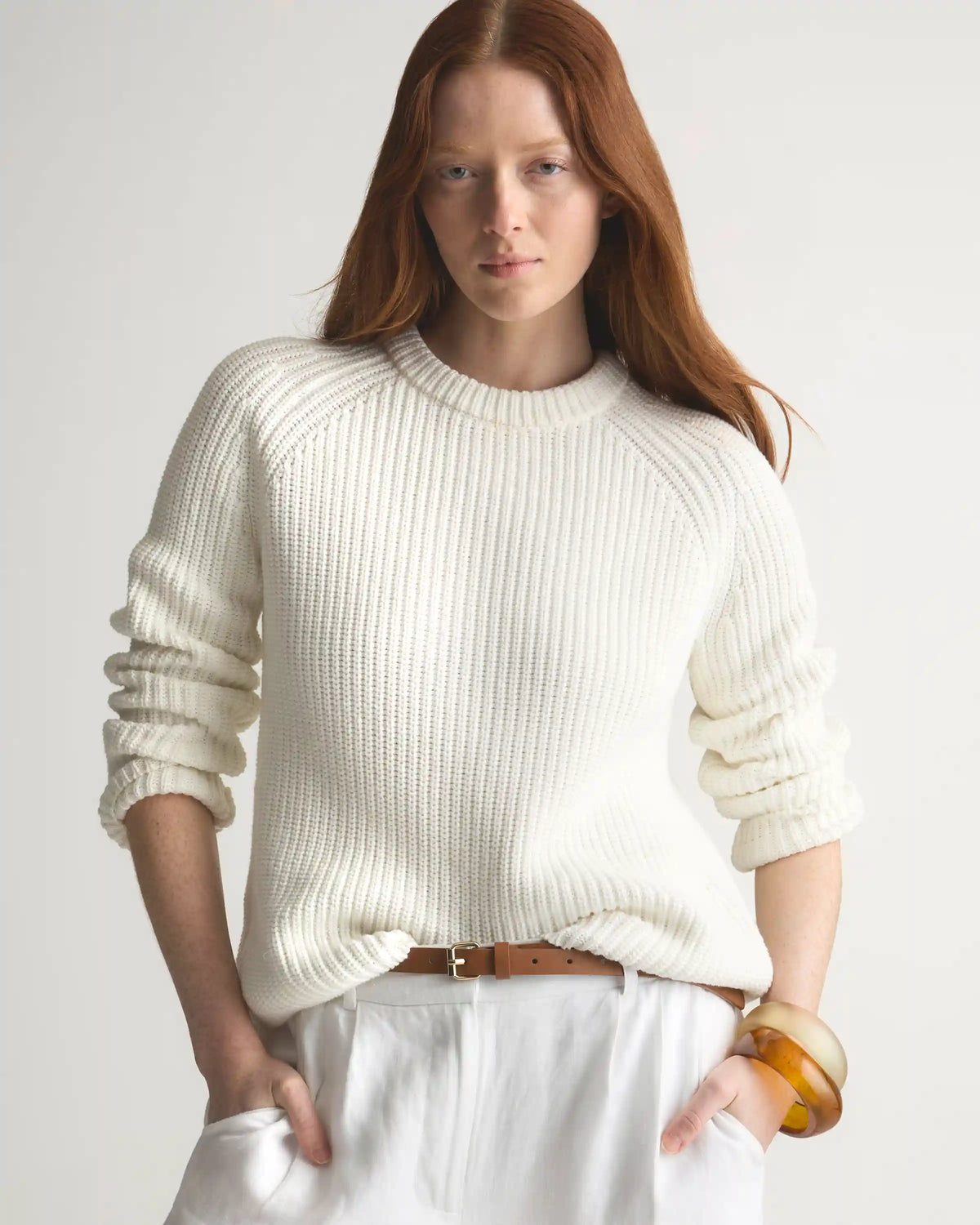 100% Organic Cotton Fisherman Crew Sweater