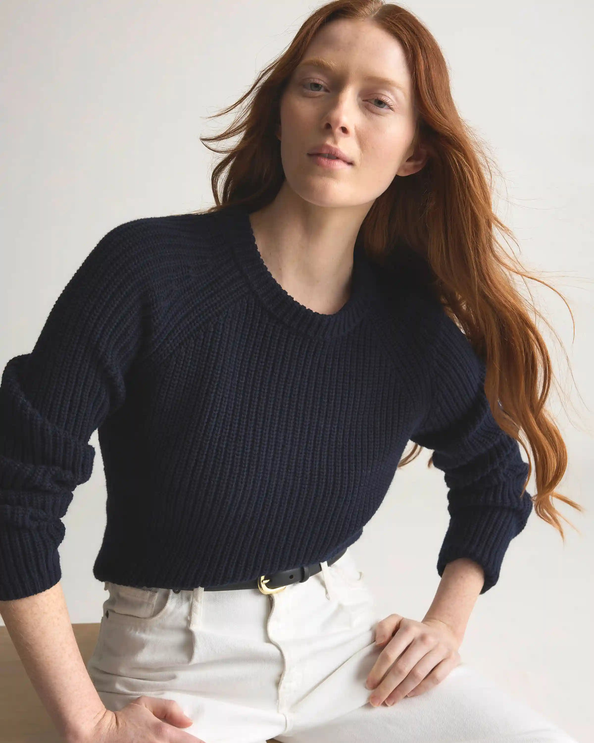 100% Organic Cotton Fisherman Crew Sweater