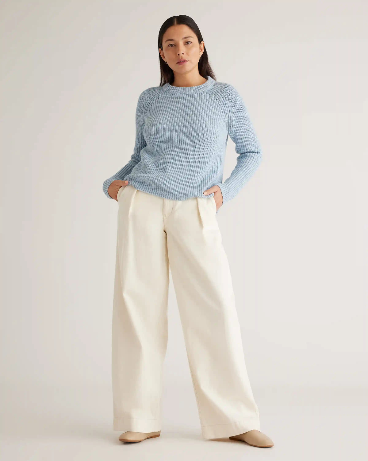 100% Organic Cotton Fisherman Crew Sweater