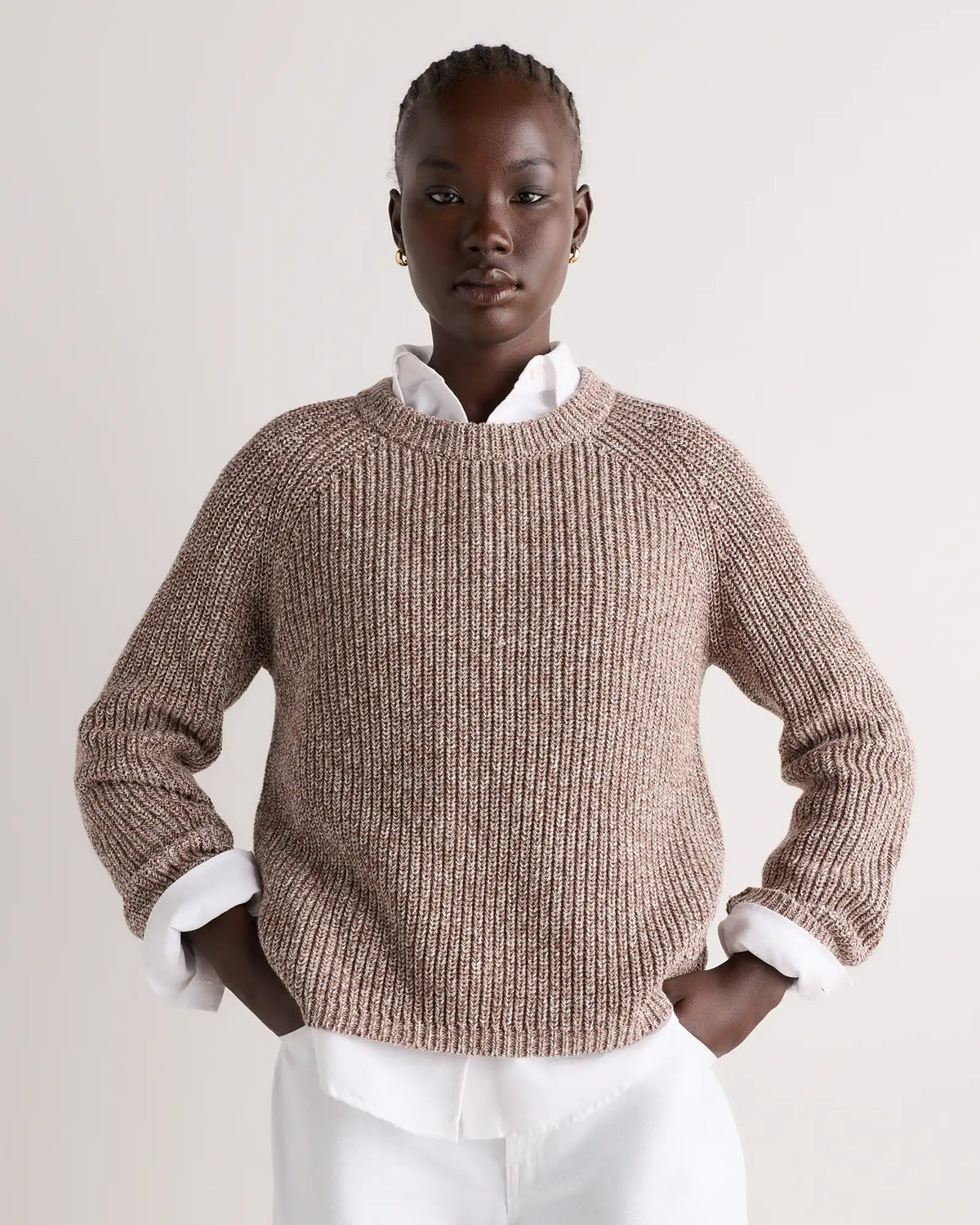 100% Organic Cotton Fisherman Crew Sweater