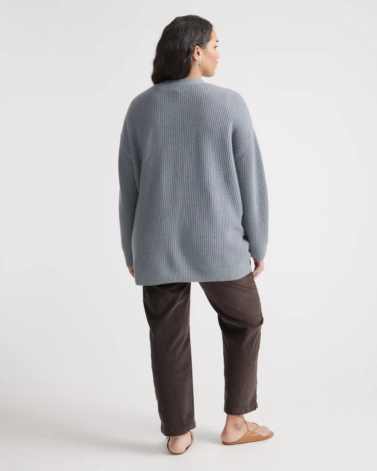 Mongolian Spring Cashmere Oversized Boyfriend Cardigan Sweater