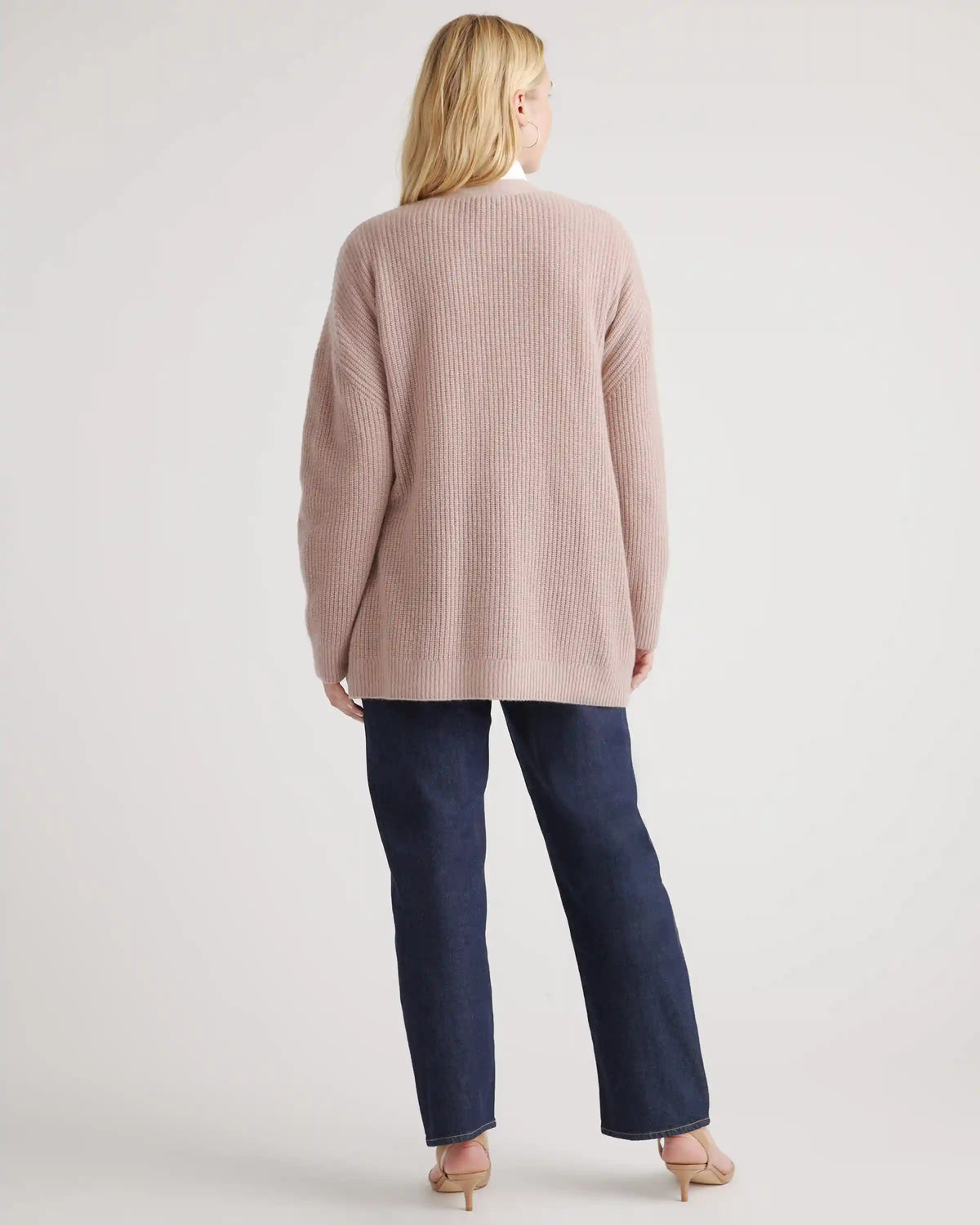 Mongolian Spring Cashmere Oversized Boyfriend Cardigan Sweater