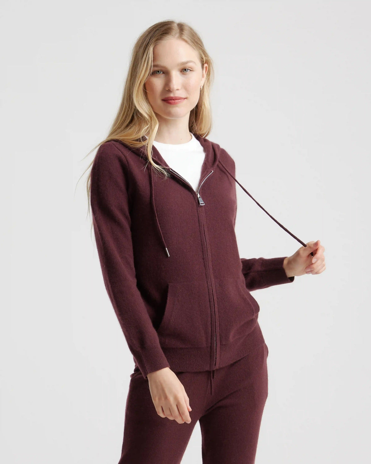 Mongolian Cashmere Full-Zip Hoodie