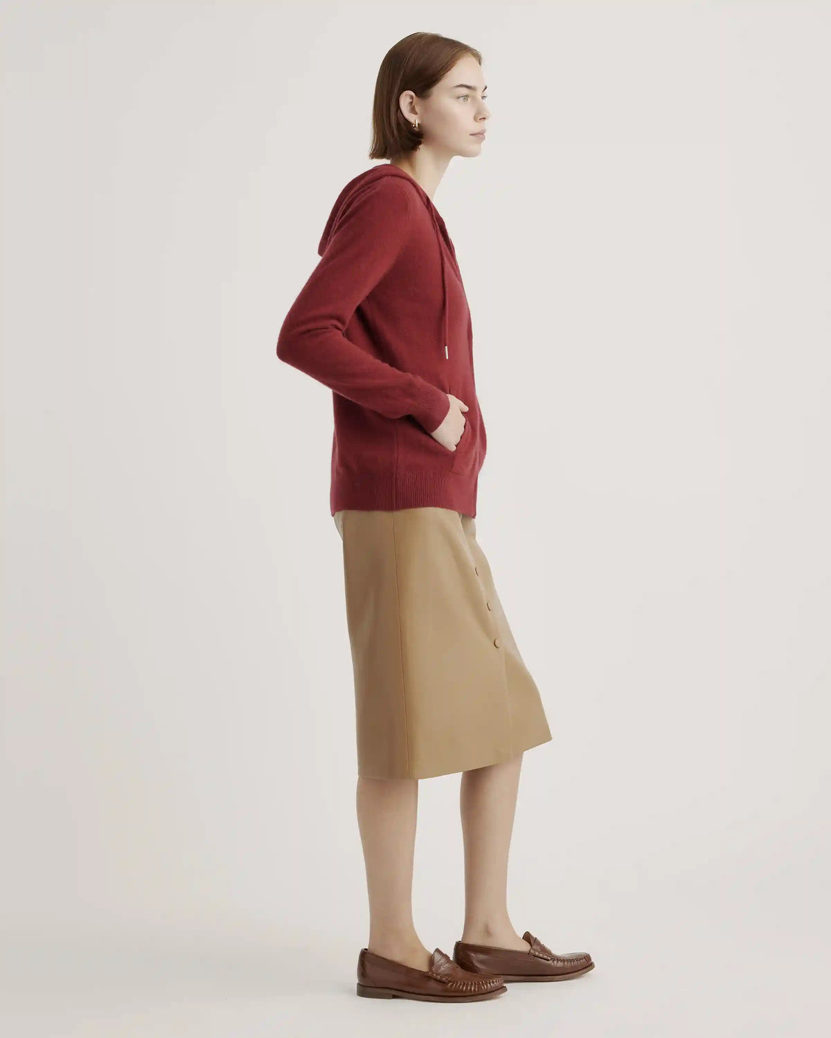 Mongolian Spring Cashmere Full-Zip Hoodie
