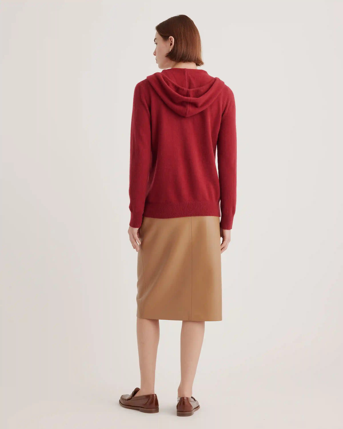 Mongolian Spring Cashmere Full-Zip Hoodie