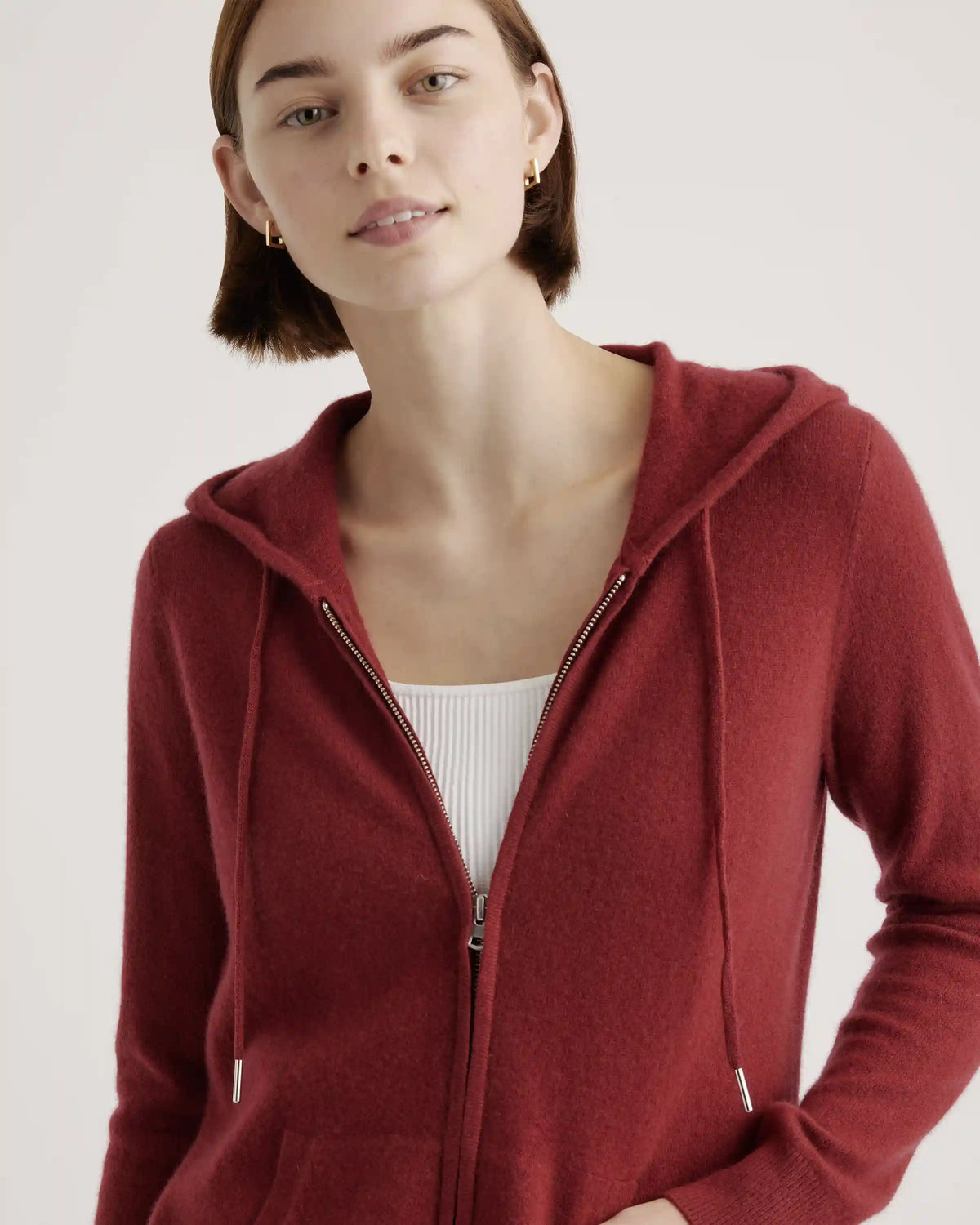Mongolian Cashmere Full-Zip Hoodie