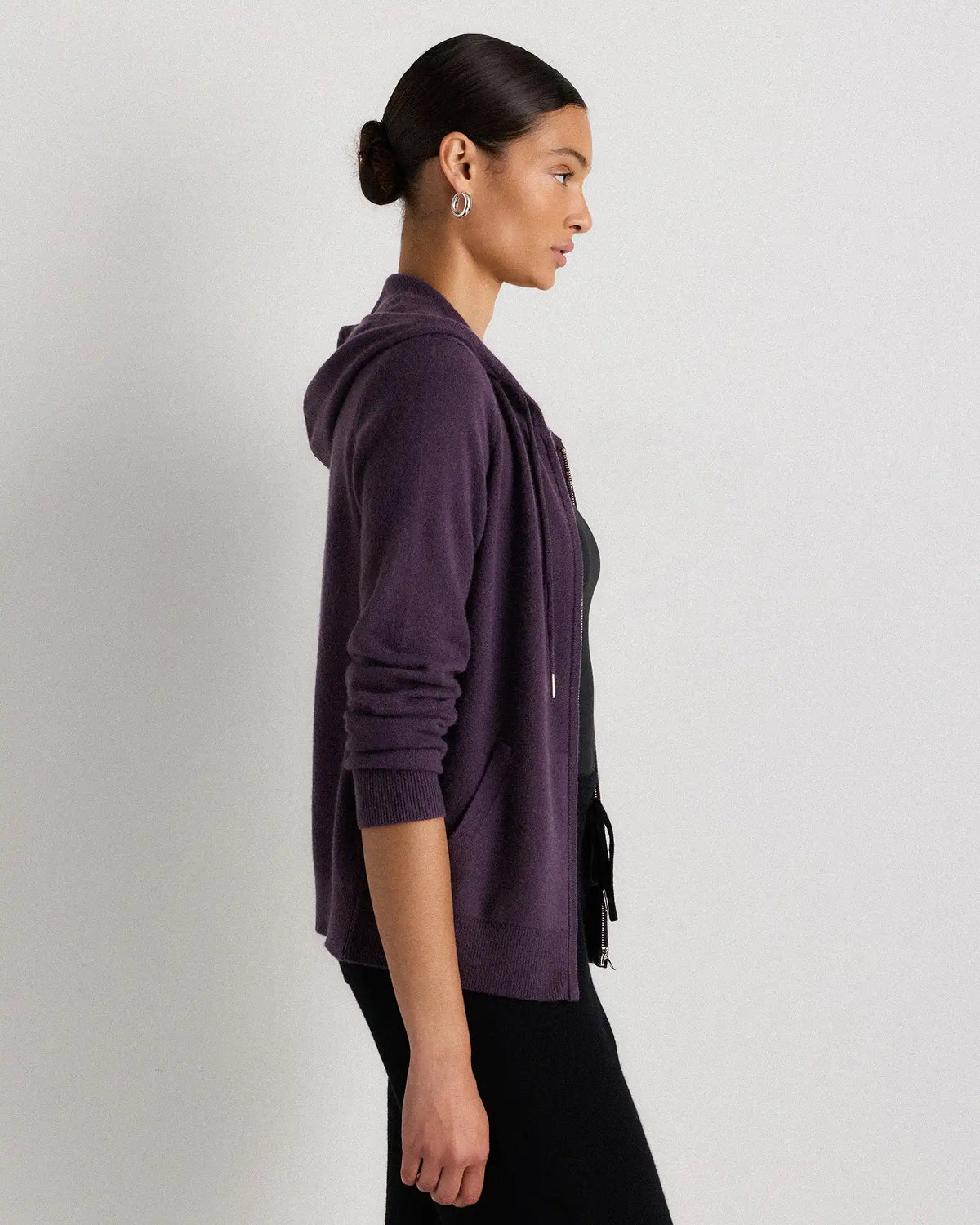 Mongolian Cashmere Full-Zip Hoodie