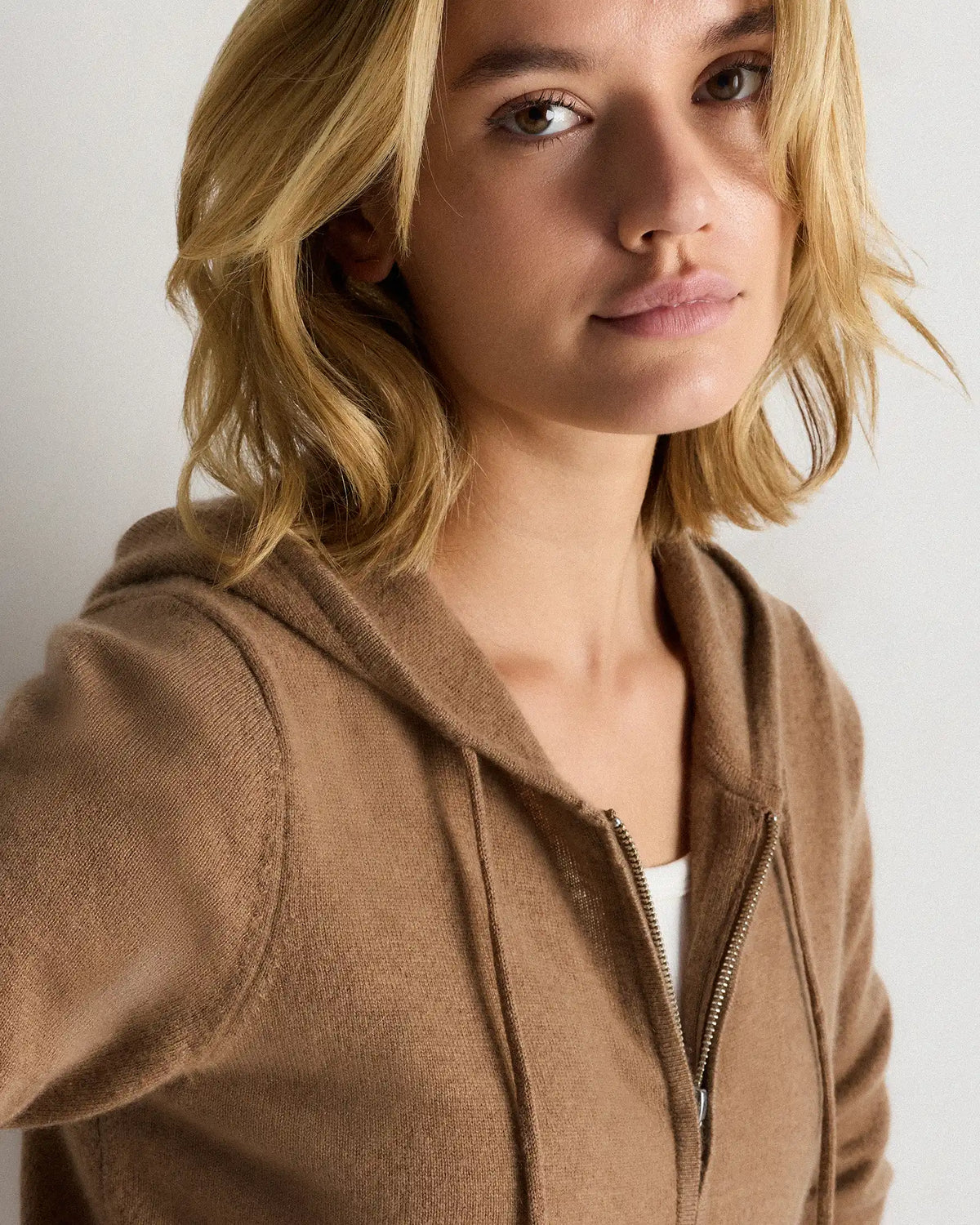 Mongolian Cashmere Full-Zip Hoodie