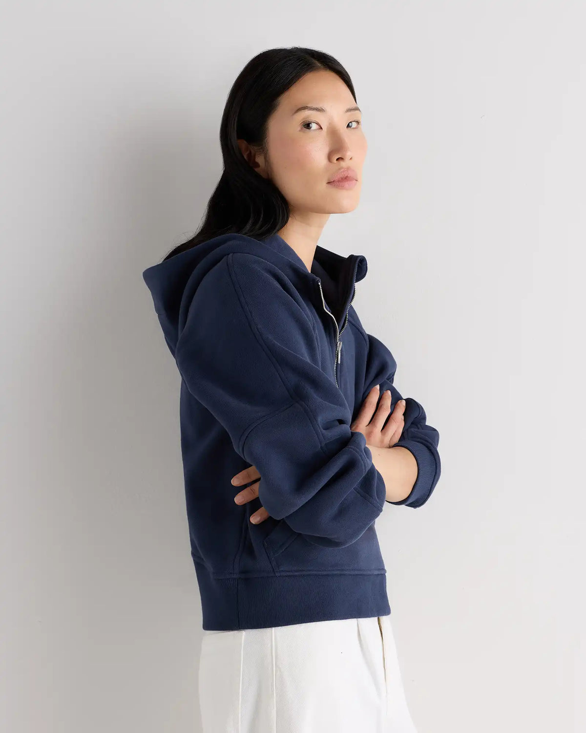 Everyday Fleece Cropped Half Zip Hoodie