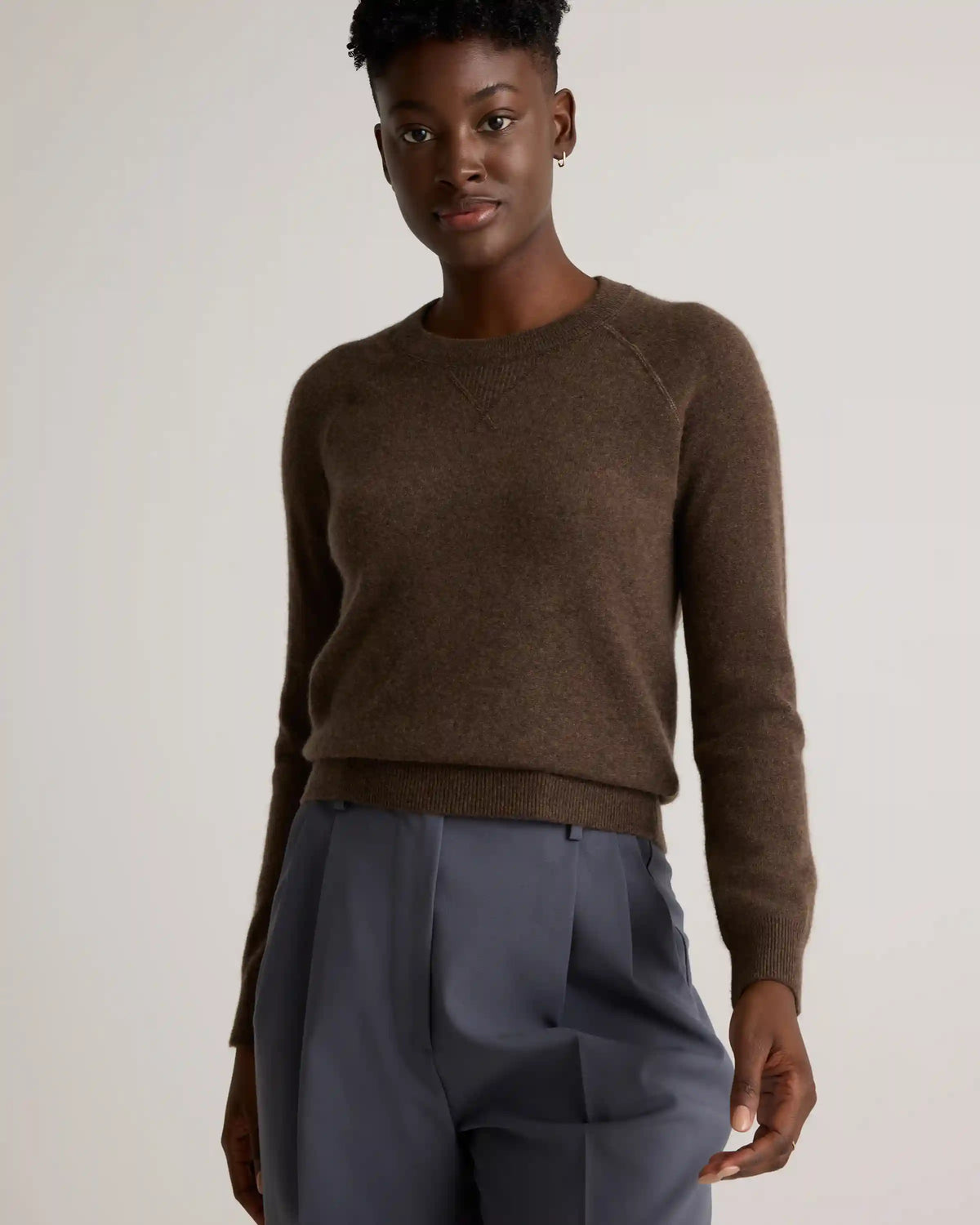 Mongolian Shrunken Cashmere Sweatshirt