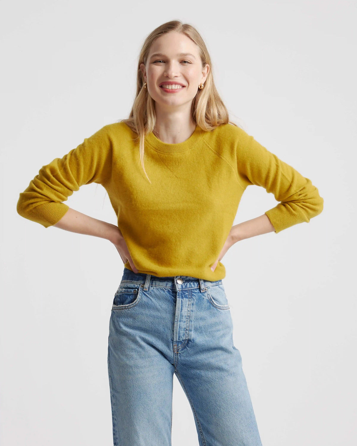 Mongolian Shrunken Cashmere Sweatshirt