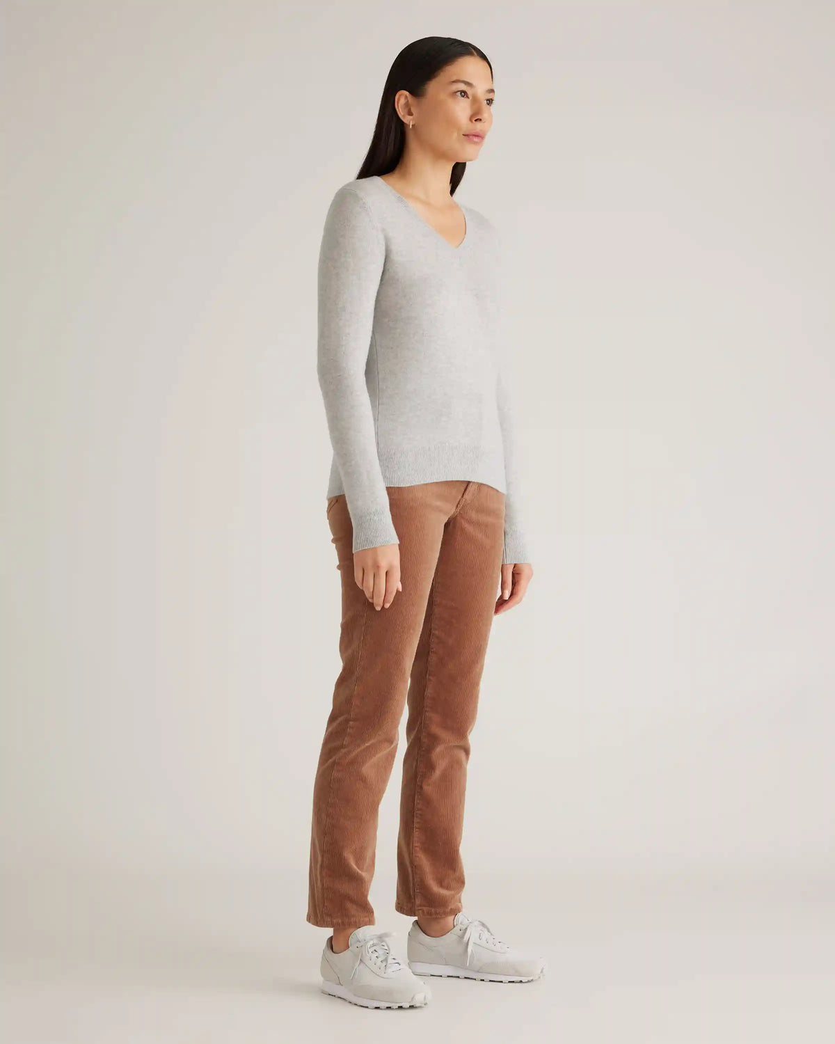 Mongolian Spring Cashmere V-Neck Sweater
