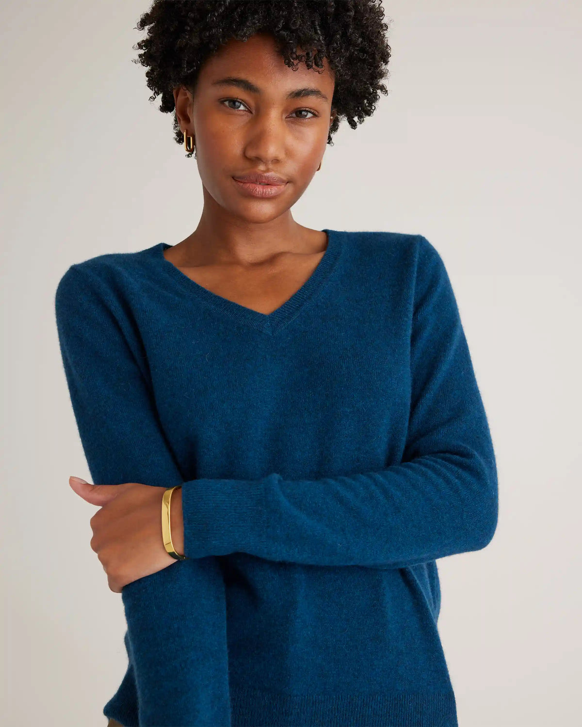 Mongolian Spring Cashmere V-Neck Sweater