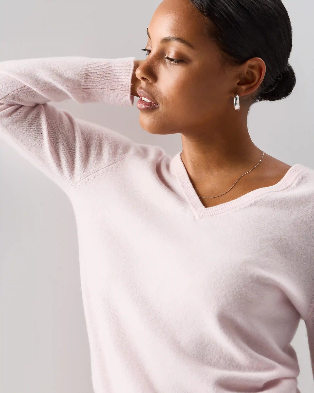 Mongolian Spring Cashmere V-Neck Sweater