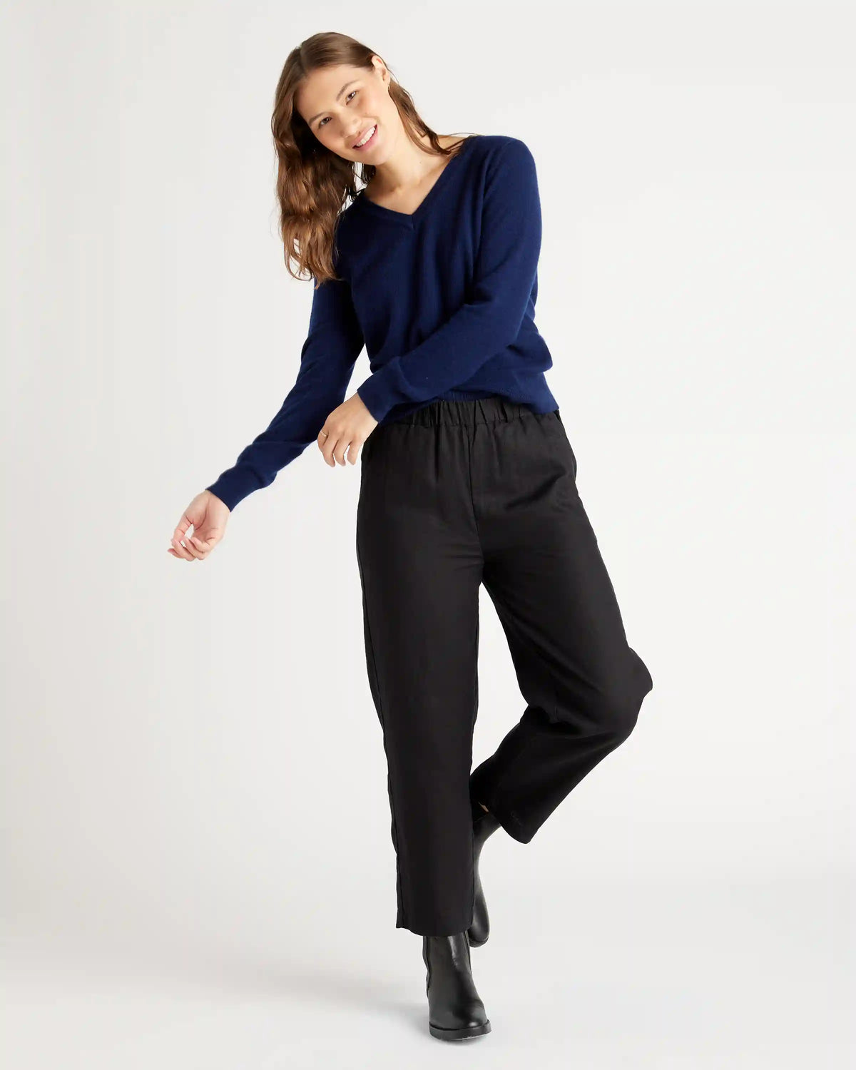Mongolian Spring Cashmere V-Neck Sweater