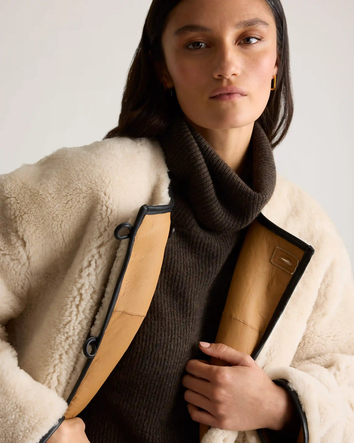 100% Shearling Duffle Jacket