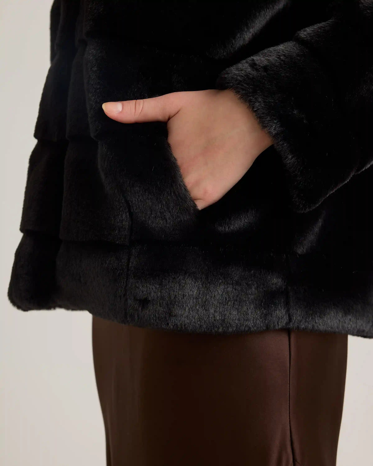 Hooded Faux Fur Jacket