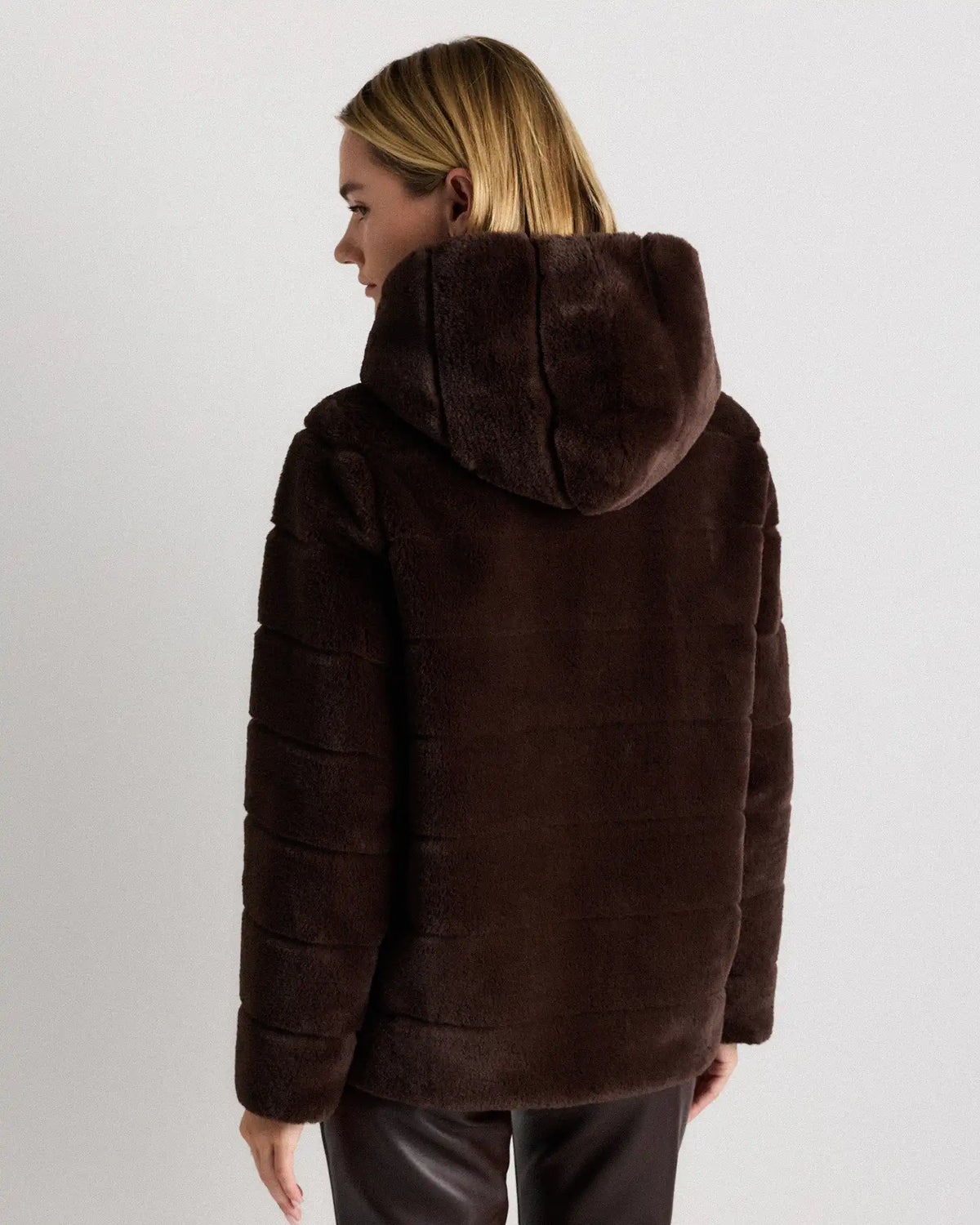 Hooded Faux Fur Jacket