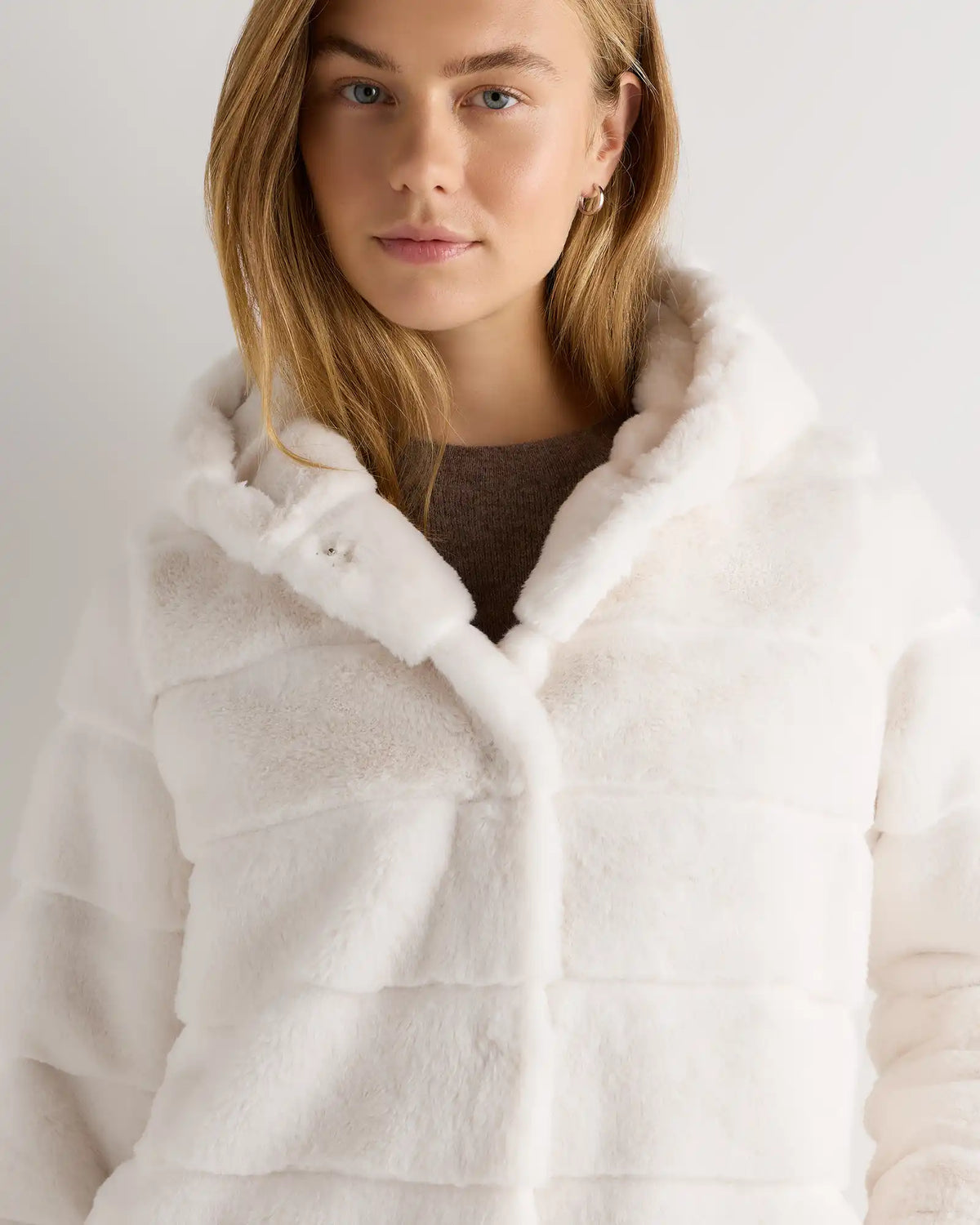 Hooded Faux Fur Jacket