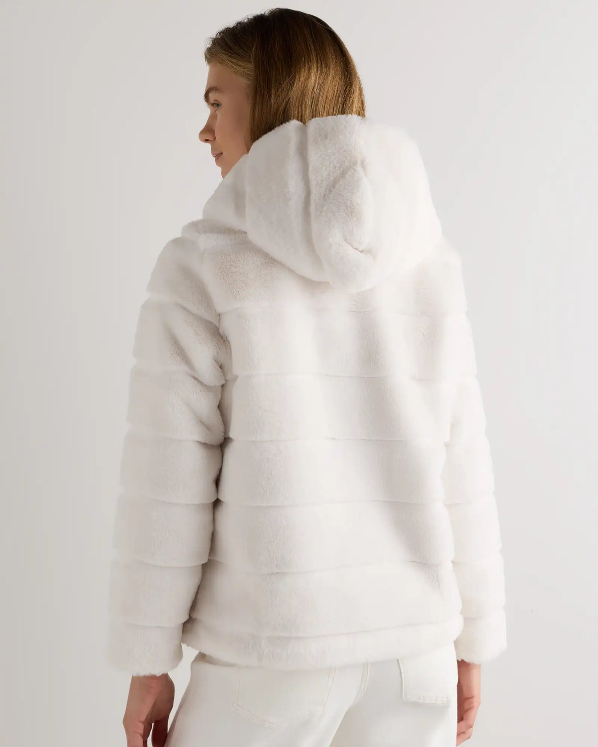 Hooded Faux Fur Jacket