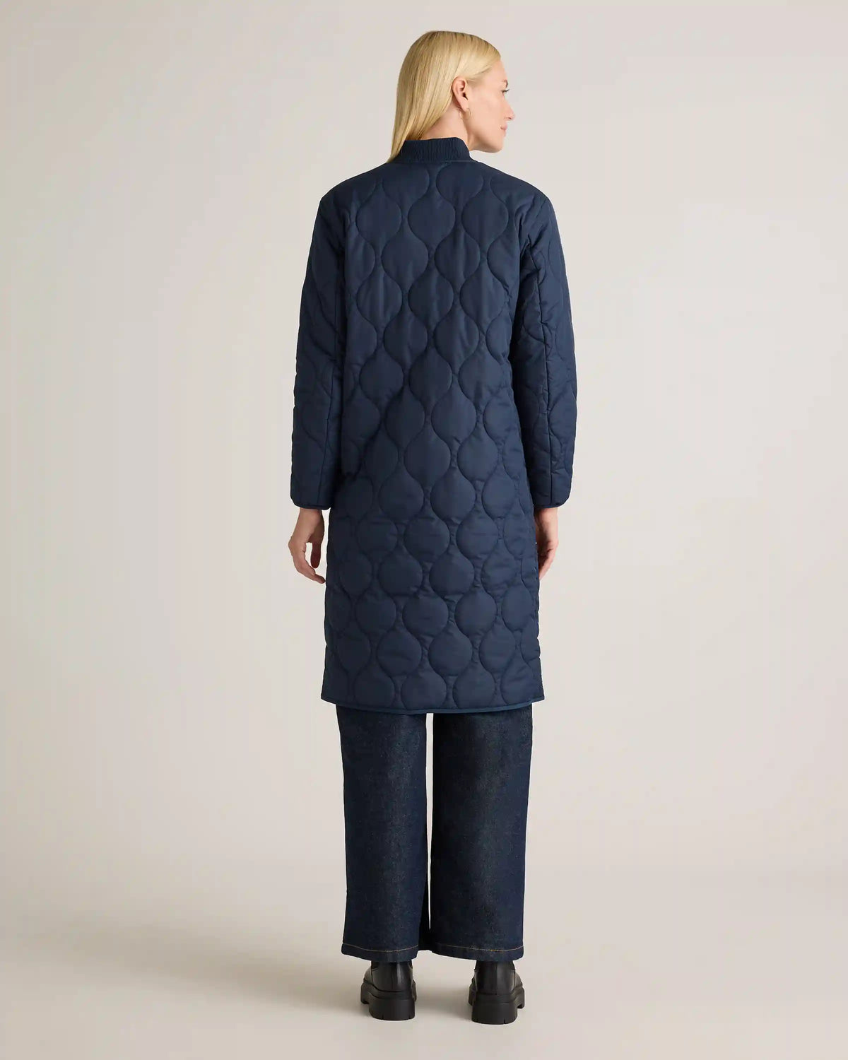 Featherless Quilted Puffer Long Coat