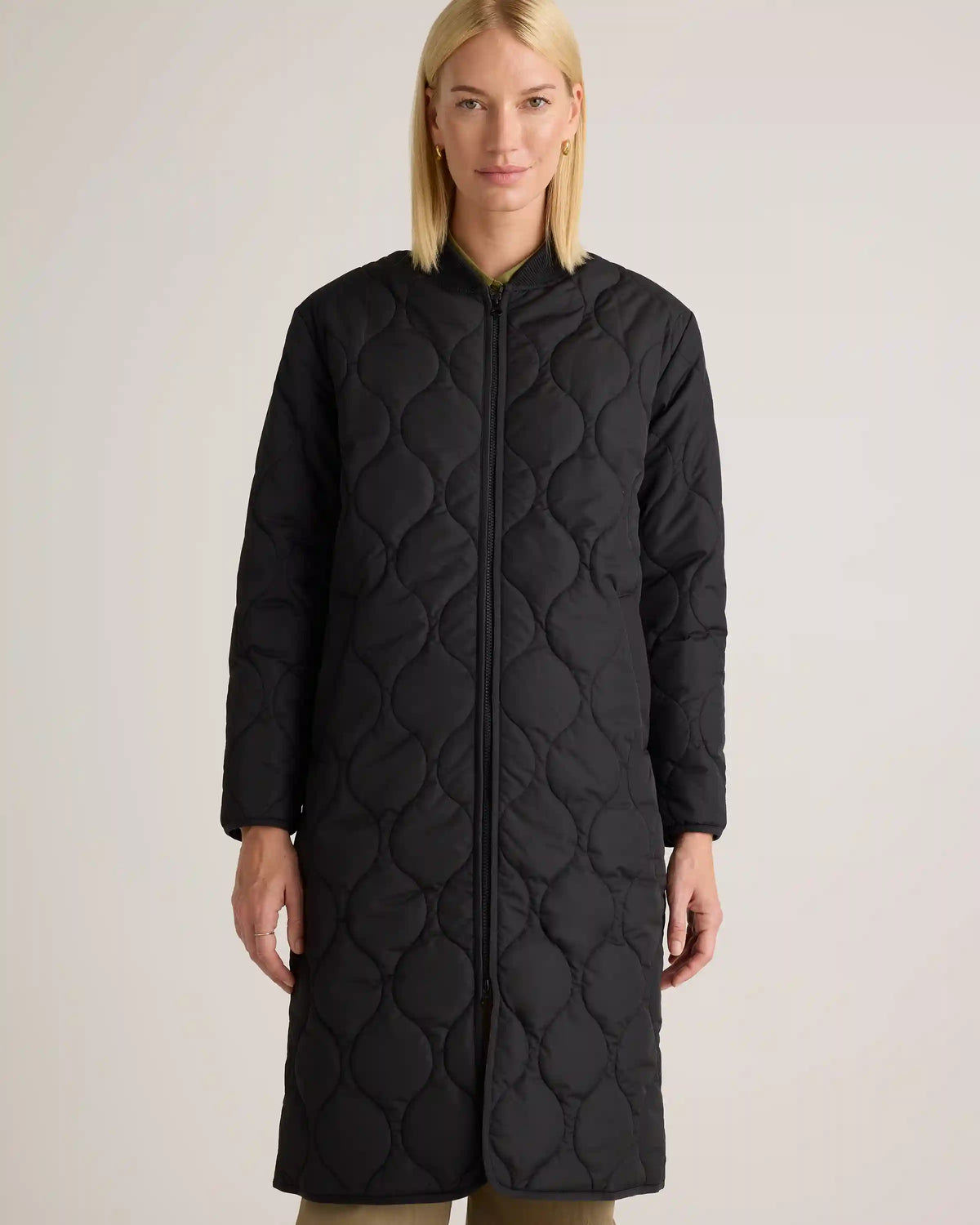 Featherless Quilted Puffer Long Coat