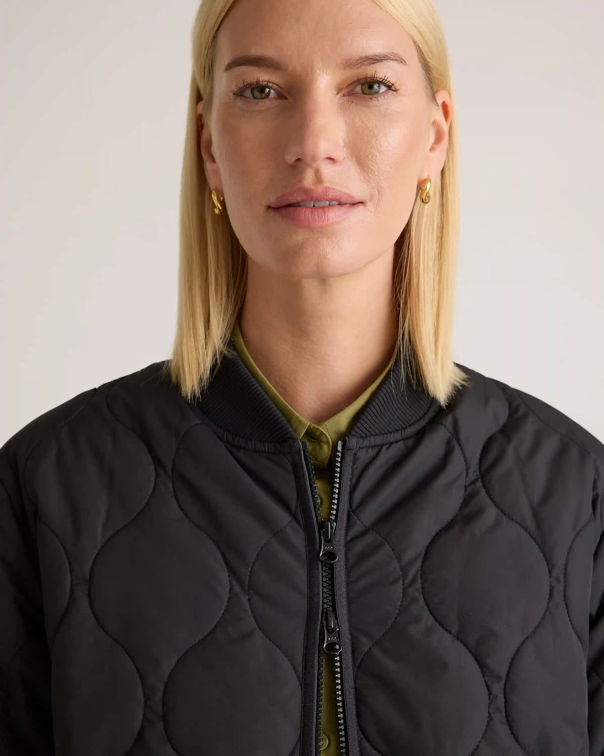 Featherless Quilted Puffer Long Coat
